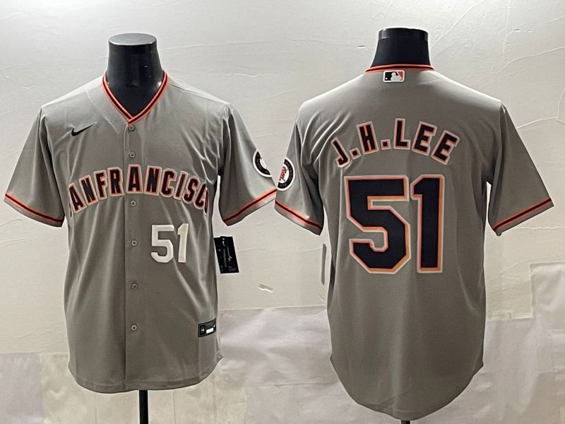 Men 2025 San Francisco Giants #51 J.H.Lee Grey Game Nike MLB Jersey style 15->san francisco giants->MLB Jersey